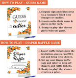 50 Little Cutie Diaper Raffle Tickets and Sign
