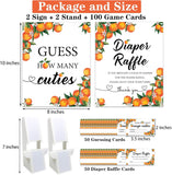 50 Little Cutie Diaper Raffle Tickets and Sign