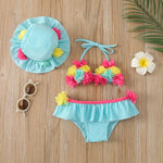 Baby Swimsuit Two Piece with Hat Set