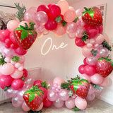 102pcs Strawberry Party Balloon Garland Arch Kit