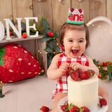 Pink Strawberry Crown Birthday Hat