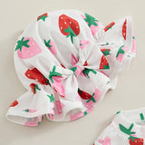 Strawberry & Flowers Girls Swimsuits