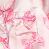 Bow Satin Baby Girls Pajamas