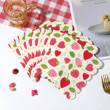 20Pcs/bag Strawberry Paper Napkins