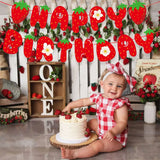 Strawberry Happy Birthday Paper Banner