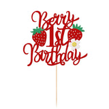 1st Birthday Strawberry Cake Topper