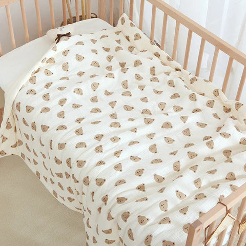 Bunny and Bear Infant Baby Blanket