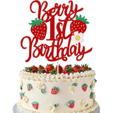 1st Birthday Strawberry Cake Topper