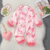 Bow Satin Baby Girls Pajamas