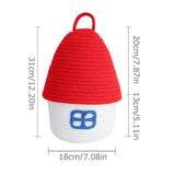 House Shape Cotton Rope Woven Storage Basket
