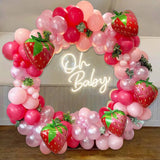 102pcs Strawberry Party Balloon Garland Arch Kit