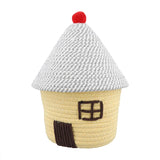 House Shape Cotton Rope Woven Storage Basket