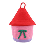 House Shape Cotton Rope Woven Storage Basket