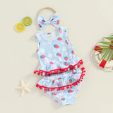 Strawberry Summer Toddler Girls Swimwear