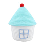 House Shape Cotton Rope Woven Storage Basket