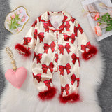 Bow Satin Baby Girls Pajamas