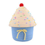 House Shape Cotton Rope Woven Storage Basket