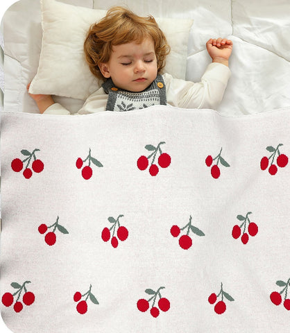 Cherry Infant Knitted Blanket