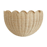 Scalloped Wicker Wall Basket