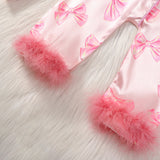 Bow Satin Baby Girls Pajamas