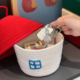 House Shape Cotton Rope Woven Storage Basket