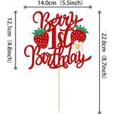1st Birthday Strawberry Cake Topper