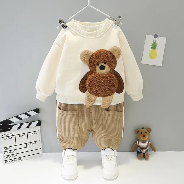Summer Dress For Baby Boy In Teddy Bear On Bike Print Design main image 1