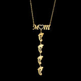 Personalized Foot Print Mother's day Necklace