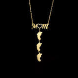 Personalized Foot Print Mother's day Necklace