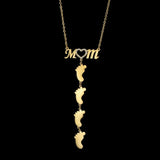 Personalized Foot Print Mother's day Necklace