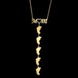 Personalized Foot Print Mother's day Necklace