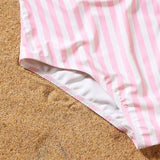 Matching Family Pink Stripe Swimsuits