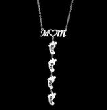 Personalized Foot Print Mother's day Necklace