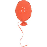 BALLOON PILLOW OH GIRL ECRU washed cotton