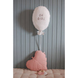 BALLOON PILLOW OH GIRL ECRU washed cotton