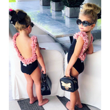 Flower Strap Backless Swimsuit - Cozy Nursery