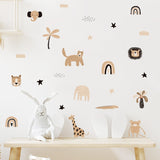 Boho Safari Animals Nursery Wall Decals