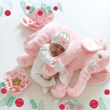 Pink Elephant Pillow for Baby - Cozy Nursery