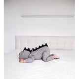 Lulu Dinosaur Jumpsuit (Grey) - Cozy Nursery