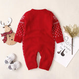 Knitted Button Deer Jumpsuit