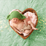 Knitted Yoda Newborn Costume