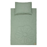 Linen bloom cot bedding set