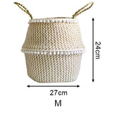 Natural Seaweed Woven Basket - Cozy Nursery