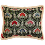 "Green medusa" Pillow with fringe