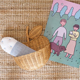 Rattan Apple Shape Storage Basket - Cozy Nursery