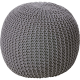 Knitted  Round Pouffe Ottoman - Cozy Nursery