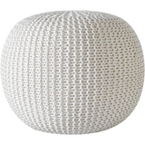 Knitted  Round Pouffe Ottoman - Cozy Nursery
