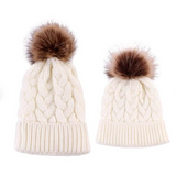 Mother & Baby Winter Warm Hats Set - Cozy Nursery