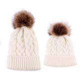 Mother & Baby Winter Warm Hats Set