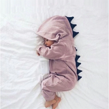 Lulu Dinosaur Jumpsuit (Grey) - Cozy Nursery